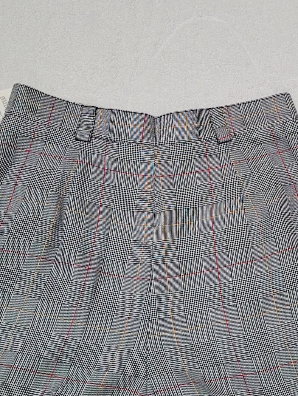 Punk Deadstock 80s Vintage Jones Wear Plaid High-Rise Pleated Culotte Shorts 12 - Picture 7 of 11